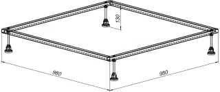 Каркас для поддона Aquanet 267176 98x98 см